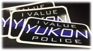 I Value Yukon Police stickers